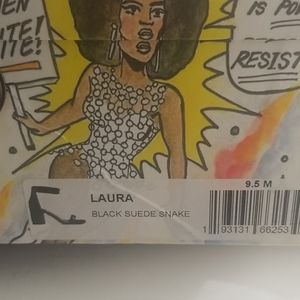 BNIB JEFFREY CAMPBELL Laura Sandals in Black Snake